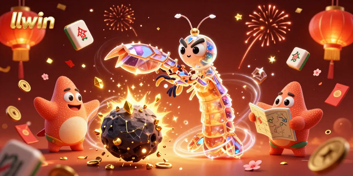 Experience thrilling gaming gems at llwin with vibrant characters and casino elements exploding into action.
