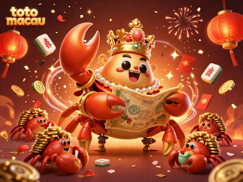 Menghadirkan hasil lotre toto macau dengan keceriaan kerumunan dari koin emas dan lampion.