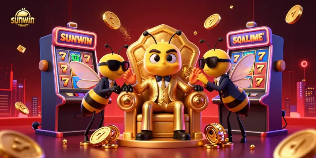 Experience thrilling gameplay with sunwin in this vibrant casino scene featuring a cartoon mob boss and attractive game elements.
