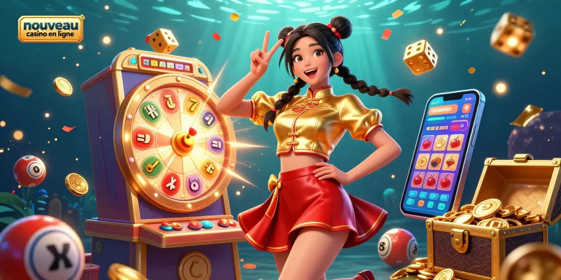 Vivez l'excitation du nouveau casino en ligne avec un gameplay vibrant et des éléments colorés capturés dans cette illustration époustouflante.