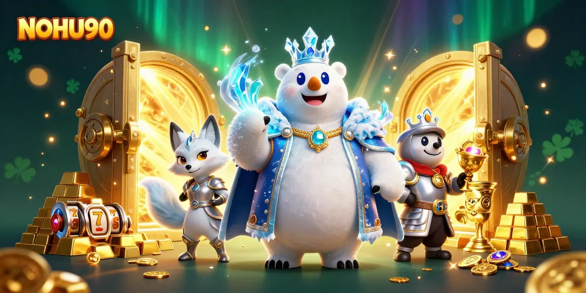 Spin the reels with NOHU90's vibrant slots scene featuring treasure and jewels.