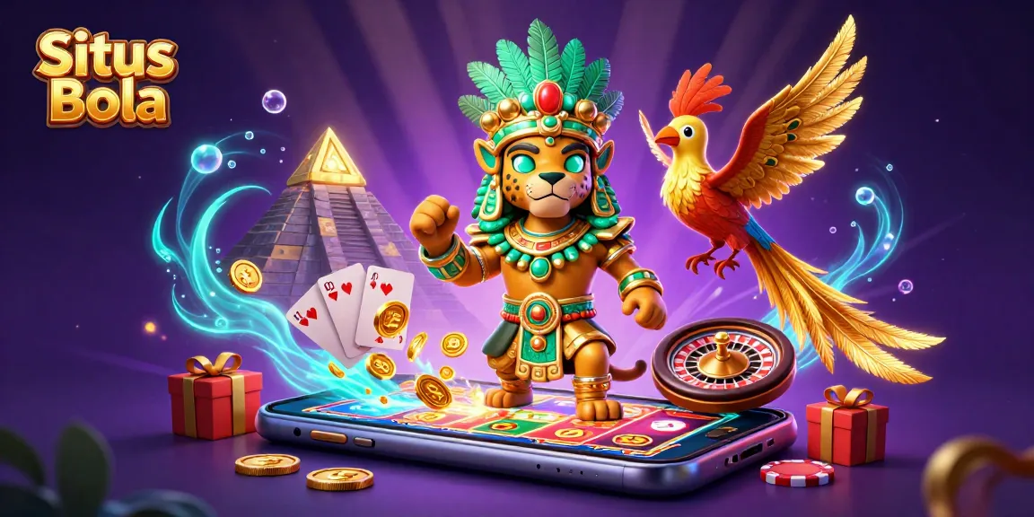 Situs Bola offers thrilling gameplay with rich graphics and engaging features, highlighted by a 3D Mayan jaguar priest.