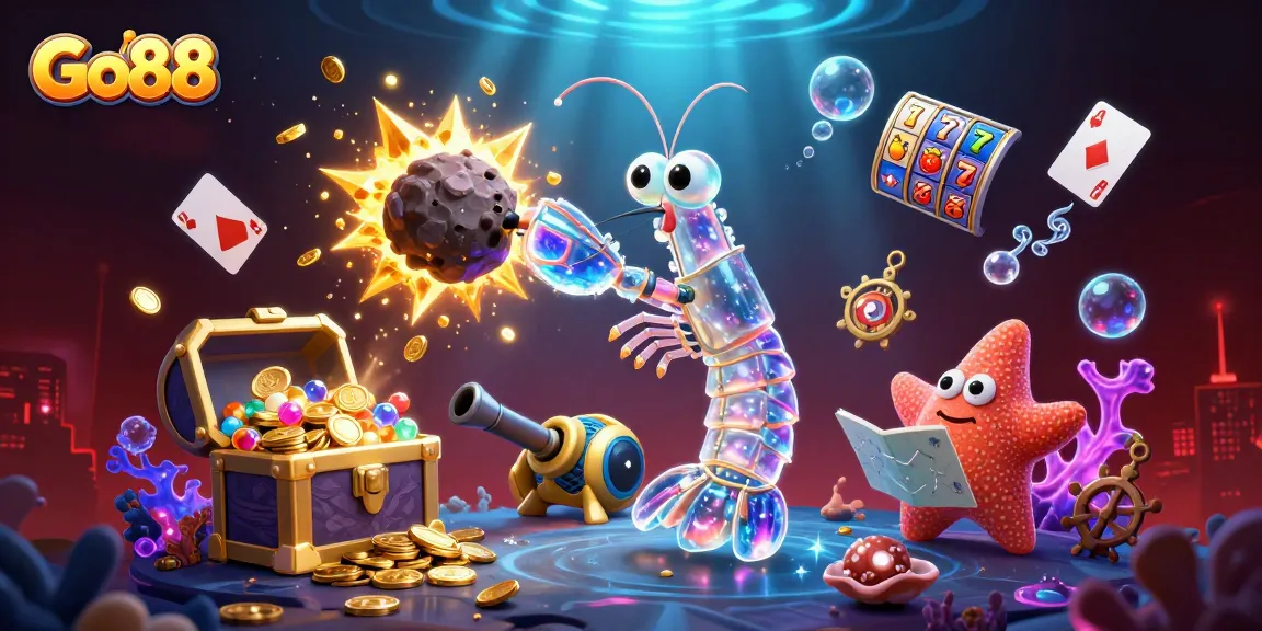 Experience thrilling wins at Go88 with vibrant slot symbols and dazzling treasures.