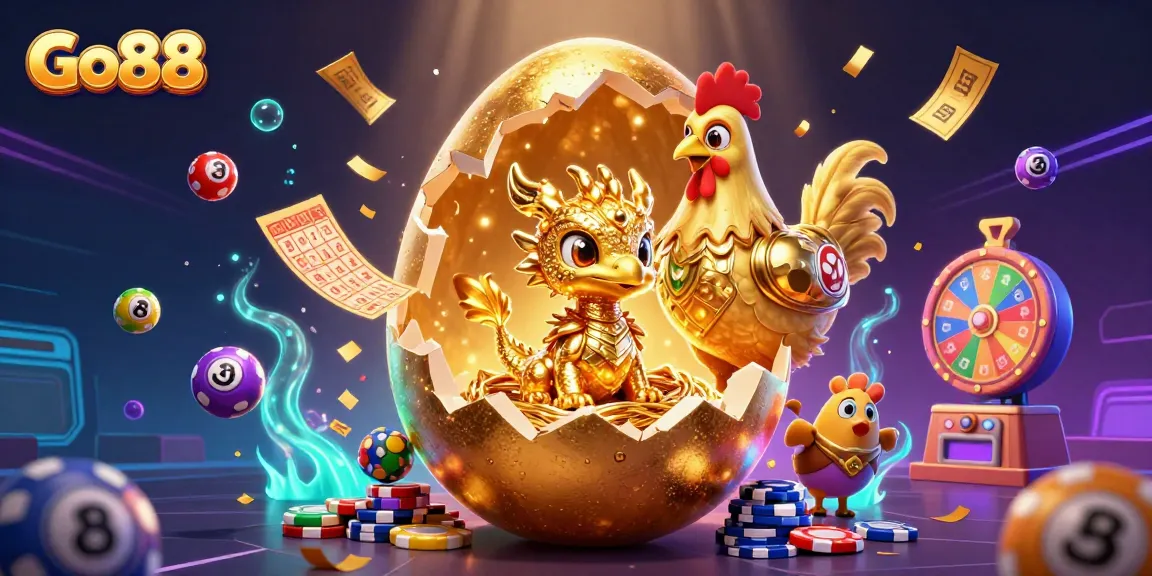 Go88 captures the excitement of winning with a dazzling 3D casino scene featuring a golden dragon and vibrant game elements.
