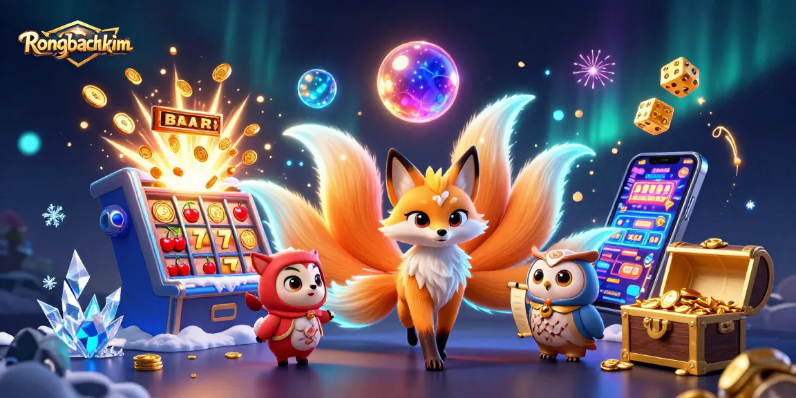 Engage with the vibrant Rongbachkim casino world, showcasing luck and excitement with dynamic slot elements.