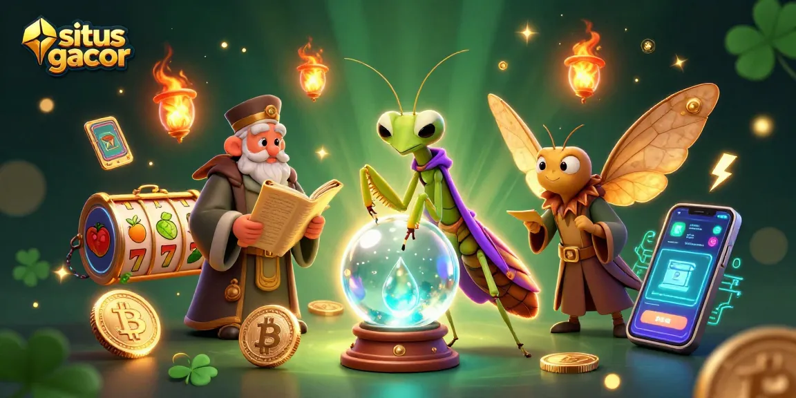 Experience situs gacor with a thrilling blend of mystical fortune, vibrant slot symbols, and cryptocurrency elements.